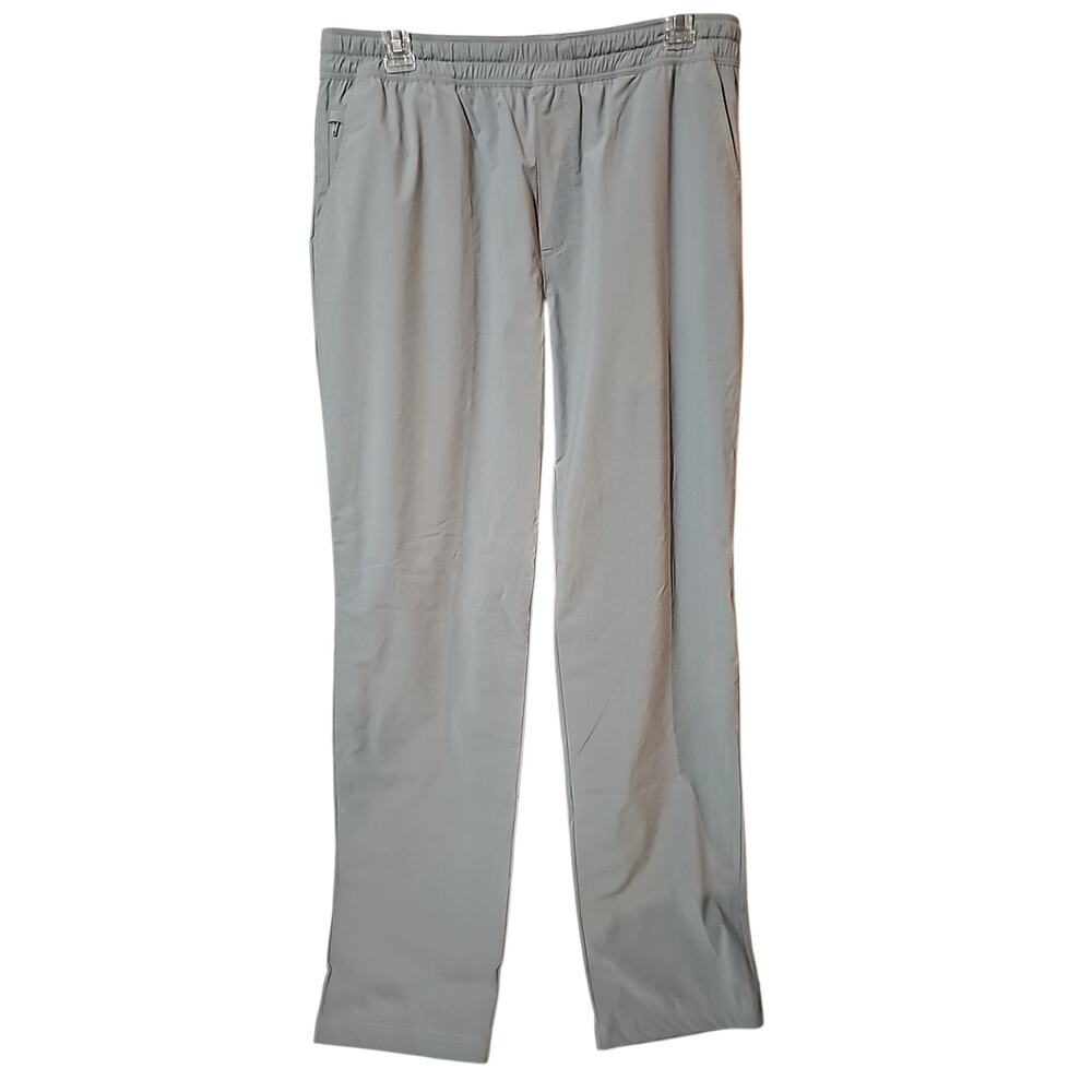 Black Dog Mens Medium Gray Athletic Pants Stretch Lightweight Elastic Waist